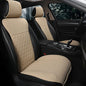 Black Panther 1 Pair Luxury PU Car Seat Covers Protectors for Front Seats, with Partial Backrest Coverage (Middle Part Only), Triangle Pattern, Compatible with 95% Cars - Beige - color: Triangle Pattern - Beige