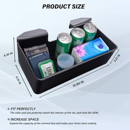 Center Console Hanging Organizer Box Compatible with 2019-2026 Chevy Silverado/GMC Sierra 1500 and 2020-2026 Chevrolet Silverado/Sierra 2500HD 3500HD Accessories(Split-Bench Folding Seat Only)