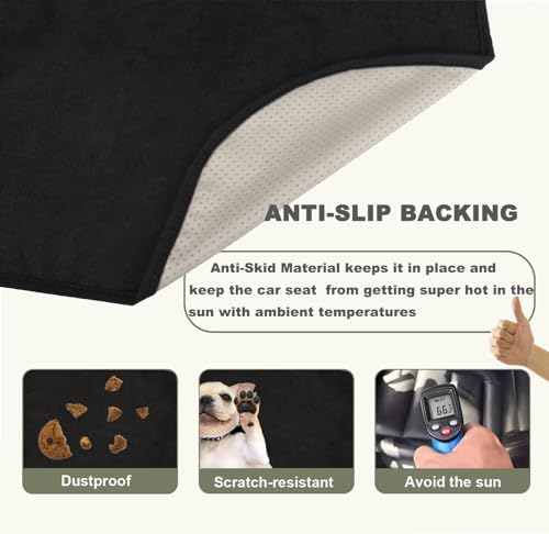 Waterproof Backseat Cover for Car Trucks Van SUV Jeep,Rear Bench Towel Seat Covers,(Black) - color: Black