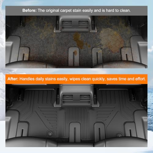 powoq 7 Seats Floor Mats Compatible with 2013-2020 Nissan Pathfinder Cargo Mat 13 JX35 Floor Liner 14-20 QX60 Replacement for 2013-2020 Pathfinder Accessories (Trunk Mat with Backrest Mat+Floor Mats) - size: Compatible with Pathfinder/QX60 | 13-20