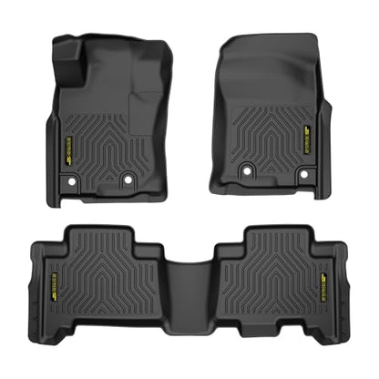 PIT66 Floor Mats Set Compatible with 2013-2024 Toyota 4Runner / Fit 2014-2023 LX GX460 (Heavy Duty) TPE 3-Piece Premium,Black All Weather Floor Liners Mats Interior Accessories - size: Fit Toyota 4Runner 2013-2024 | 3PCS