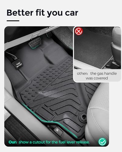 Car Floor Mats for Toyota Prius: 2004 2005 2006 2007 2008 2009 All Weather Accessories for Prius 2004-2009 Black Cargo Liner 4PCS Carpet Custom Fit for Toyota Prius 04-09 Automotive TPE Floormats