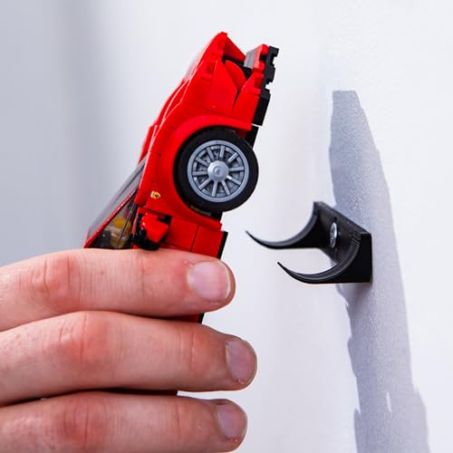Wall Mount Hook for Speed Champions Cars - Easy to Install Wall Mount Display Hooks for Brick Cars (4 Pack) - size: 4 Pack