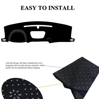 Dashboard Cover Dash Mat Compatible with 2019-2022 Chevy Chevrolet Silverado/GMC Sierra 1500 2500HD 3500HD (Black) - color: 2019-2022