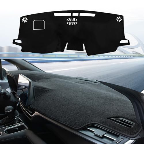 Dashboard Cover Dash Cover Mat Pad Carpet Custom Fit for Toyota Sienna 2021 2022 2023 2024 2025 2026(with HUD) Accessories Anti-Skid Center Console Protector Cover Mat(Black Edge) - color: Black Edge, size: For Toyota Sienna 2021-2026(With HUD)