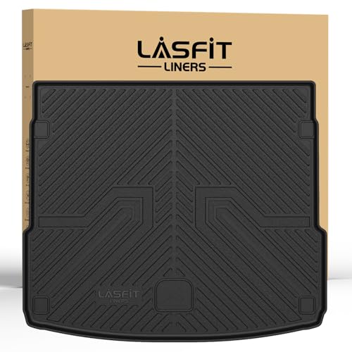 LASFIT Cargo Mat for Audi Q5/SQ5 2018-2025(Include Q5/SQ5 Sportback), Custom Fit All-Weather TPE Trunk Mat for Audi Accessories, Waterproof, Easy to Clean, Black - size: 3)2018-2025|For Audi Q5/SQ5|Cargo Mat