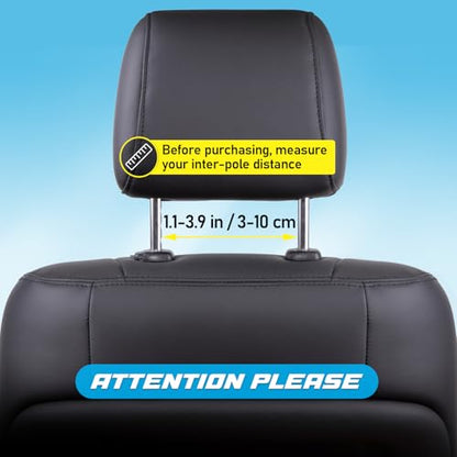Spurtar Car Neck Pillow Height Adjustable Memory Foam Travel Pillow Headrest for Adults Neck Comfort Pain Relief While Driving Travel - Only Fit for Poles Distance 1.1" - 3.9" - Not for Children