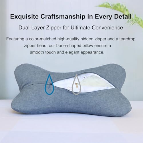 Neck & Cervical Pillows Dog Bone Shaped Travel Neck Pillows With Washable Removable Cover For Car Bus Truck Driving Comfort Head Rest Support Bone Pillows For Neck Chiropractic Pillow ( Size : D ) - size: D