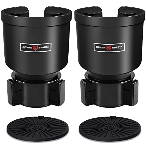 Upgraded Car Cup Holder Expander Adapter with Offset Adjustable Base, Compatible with Yeti 14/24/36/46oz Ramblers, Hydro Flasks 32/40oz, Other Large Bottles Mugs in 3.5"-4.0", 2 Pack - color: Black, size: L