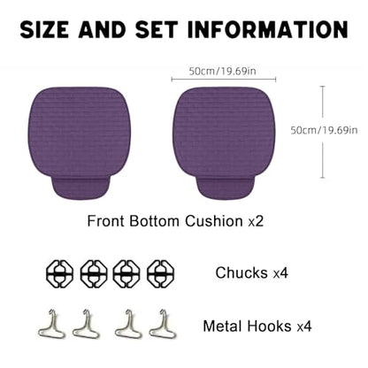 Dark Pruple Car Seat Covers Front Seats,2 Pack Seat Covers for Cars Truck SUV,Front Seat Covers with Storage Pocket(Dark Pruple-Front Seat) - color: Dark Purple-Front Seat