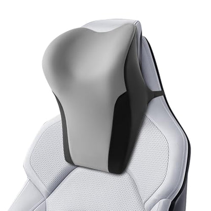 BABUR Car Headrest Pillow | Ergonomic Memory Foam Neck Shoulder Support Pillow with Adjustable Design & Enlarged Surface | Pain Relief for Driving Travel Sleeping | Gray1 Pack - color: Gray