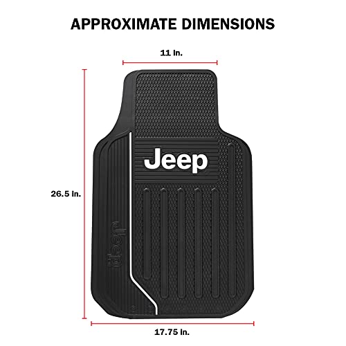 Plasticolor 001611ZX4 Jeep Elite 4pc Front and Rear Floor Mat kit