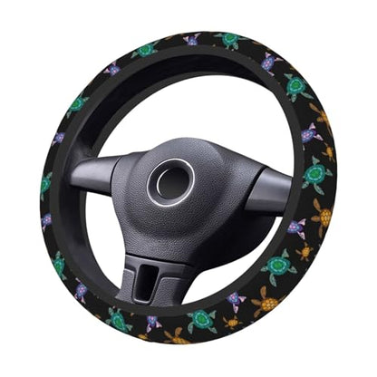 sea Turtle Neoprene Steering Wheel Cover for Men Women Anti-Slip Elastic Steering Wheel Protective Cover 15in Universal Car Accessories Fit Cars, SUVs, Auto - color: Sea Turtle