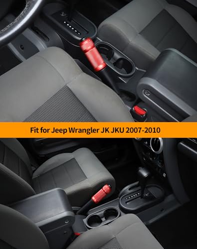 Hoolcar Hand Brake Cover Fit for Jeep Wrangler JK JKU 2007-2010 - color: Red