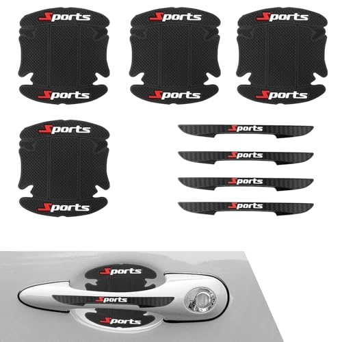 8PCS Car Door Protector, Sports Car Door Handle Scratch Protector, Door Handle Bowl Sticker, Doors Handle Protection Accessories, Universal for Most Car, SUV, Truck