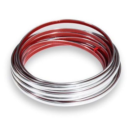 39Ft Automotive Chrome Trim Strip Line, 1/4" Wide Scratch-Proof Car Body Side Molding Trim, Car Door Fenders Exterior and Interior DIY Decoration for Bumper, Window