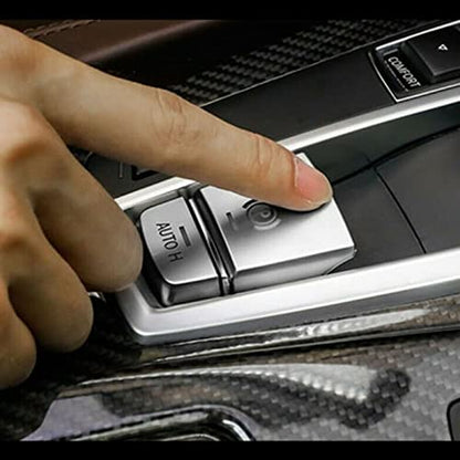 Handbrake Button Cover Trim Chrome Silver Parking Auto Hold Hand Brake Switch Buttons Sticker for BMW 528i 530i 535i 640i 740i 750i X3 X5 X6 F10 F07 F06 F12 F13 F01 F02 F25 F26 F15 F16