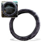 ZONETECH Car Steering Wheel Cover–Classic Grey Anti-Slip Comfortable Winter Warm Stretch On Steering Wheel Cover Car Wheel Protector