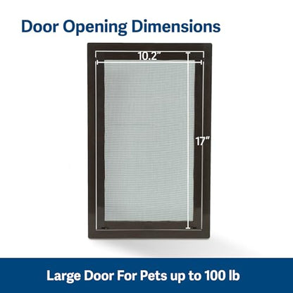 PetSafe Dog Door for Screen Door Size Large for Dogs and Cats up to 100 lb Use in Screen Doors Window Screens and Porch Screens