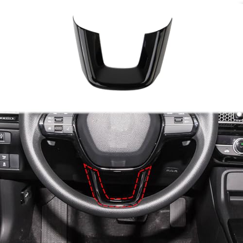 Glossy Black Steering Wheel U-Shaped Trims Cover for Acura Integra for Honda Civic 2022-2025 for Accord HRV CRV 2023-2025