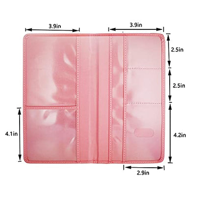 Car Registration and Insurance Card Holder - Leather Vehicle Glove Box Automobile Documents Paperwork Wallet Case Organizer for ID, Driver's License, Key, Cards - Car Accessories for Women&Men