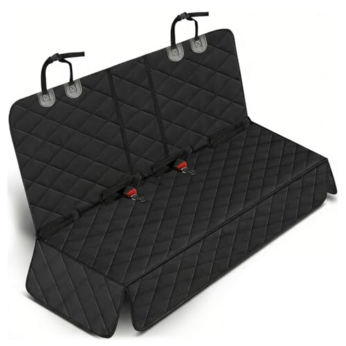 Dog Car Seat Cover for Rear Seat, Waterproof & Scratch-Proof Pet Seat Protector, Nonslip Car Seat Cover for Dogs, Universal Fit for Cars, Trucks & SUVs, Standard Size - size: Black Rear Seat Cover