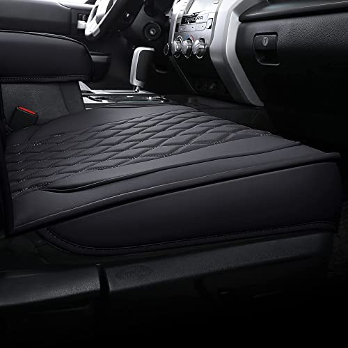 LUCKYMAN CLUB 2007-2021 Tundra Pickup Trucks Car Seat Covers X05-T3 Full Set, Fit SR5 SR Platinum TRD PRO Trims Crew/Crewmax/Extended/Double Cab with Water Proof Faux Leather (Black Full Set) - color: Black, size: 2007-2021 Full Set