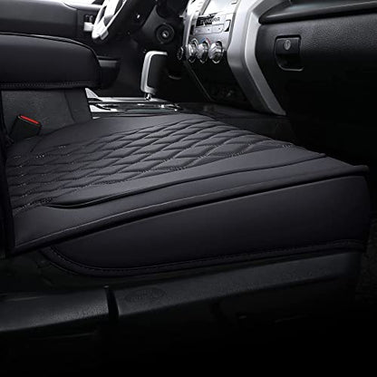 LUCKYMAN CLUB 2007-2021 Tundra Pickup Trucks Car Seat Covers X05-T3 Full Set, Fit SR5 SR Platinum TRD PRO Trims Crew/Crewmax/Extended/Double Cab with Water Proof Faux Leather (Black Full Set) - color: Black, size: 2007-2021 Full Set