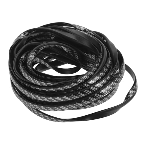 Universal Car Door Edge Guards, Exterior 26.25ft U-Shaped Door Scratch Protection Guard PVC Chrome Black Carbon Fiber Pattern, 1 Pc - color: Chrome Carbon Fiber Black, size: 26.25ft(8M)