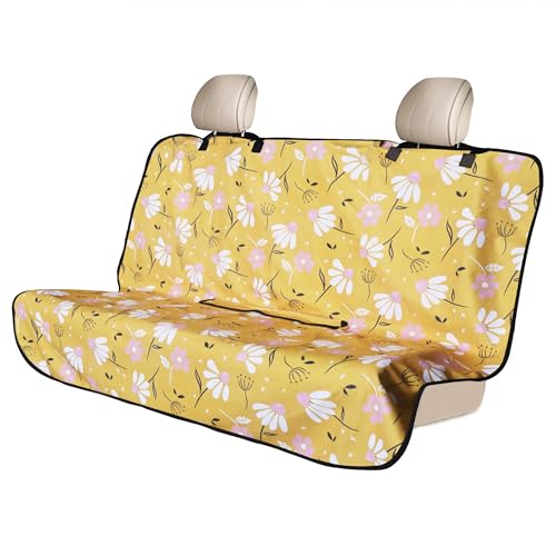 Waterproof Backseat Cover for Car Trucks Van SUV Jeep,Rear Bench Towel Seat Covers,(Chamomile) - color: Chamomile