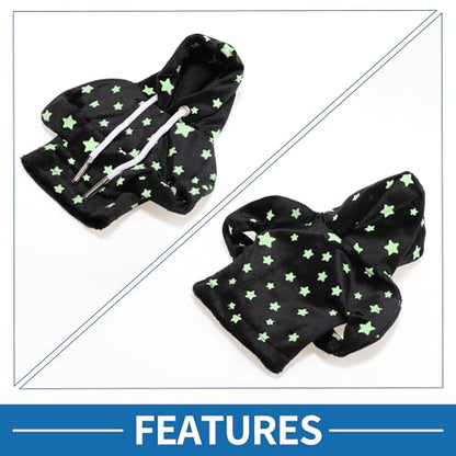 Universal Shift Knob Cover Star Glow in the Dark Pattern Gearstick Hoodie Shifter Lever Knob Hoodie for Car RV Truck SUV Fabric Black - color: Black