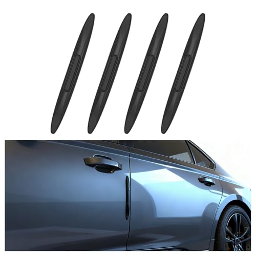 4PCS Car Door Edge Guards with Airbag,De-Static & Anti-Crash Car Door Protector with Dolphin Streamline Design,Universal Cars Doors Edge Protector Exterior Cars Accessories