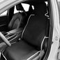 Universal Cloth Car Seat Covers Full Set with Buckle Fastening, Water-Resistant Fabric Auto Interior Protector – Fits Most Cars, SUVs, Trucks (Teslawhite) - style: Teslawhite