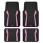 Rubbermaid Car Floor Mats Full Set, Premium Heavy Duty All-Weather Car Mats– Rugged Rubber with Brushed Aluminum Inserts, Universal Trim-to-Fit, Anti-Slip Backing for Cars, SUVs, Trucks & Vans - Pink - color: Pink