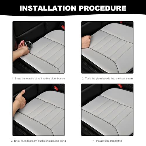 Car Seat Cushion, 1.2" Thick Comfort Memory Foam Auto Seat Pad with Non Slip Bottom, Breathable Driver Seats Pillow Pressure Relief Chair Cushion for Vehicle Office Home (Gray)
