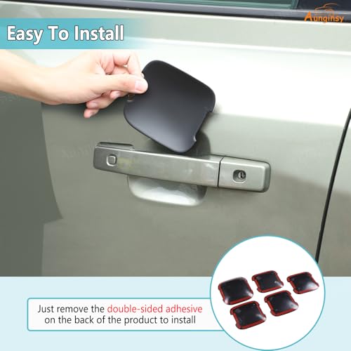 5PCS Car Exterior Door Handle Bowl Trim Covers Compatible with Land Rover Defender 110 2020-2025, ABS Outside Front Rear+Rear Trunk Tailgate Door Handle Cup Bowl Panel Scratch Protector Accessories