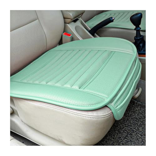 DXNQ Car Seat Cover, Leather Car Interior Front Bottom Seat Covers with Storage Pocket, Comfortable Anti-Slip Seat Cushion Covers for Car SUV Truck and Van, Car Accessories (Green) - color: Green, size: Regular Leather