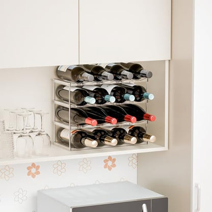 Yieach Stackable Water Bottle Organizer for Stanley,Yeti 40 oz and Others Tumbler Organizer,4 Tier Waterbottle Storage Rack,Clear Acrylic Cup Organizers for Kitchen Cabinets,Countertop,Pantry Shelf - size: 4 Tier Hold 16 Bottle