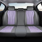 Coverado Car Seat Covers, Back Car Seat Cover, 3-Pieces Leather Seat Cover, Luxury Car Seat Cushion, Luxury Seat Cover Seat Protector Universal Most Cars Trucks SUV - color: Gray/Purple
