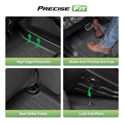 Cartist Floor Mats for 2015-2020 Chevy Tahoe & GMC Yukon Denali | SLE | SLT (7 Seats, Not for Yukon XL), All Weather Cargo Liner for Tahoe Accessories, Heavy Duty TPE Car Mats, Car Accessories - size: 1)Chevy Tahoe 2015-2020 Full Set