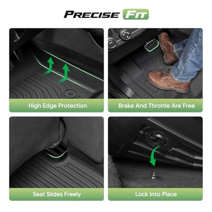 Cartist Floor Mats for 2015-2020 Chevy Tahoe & GMC Yukon Denali | SLE | SLT (7 Seats, Not for Yukon XL), All Weather Cargo Liner for Tahoe Accessories, Heavy Duty TPE Car Mats, Car Accessories - size: 1)Chevy Tahoe 2015-2020 Full Set