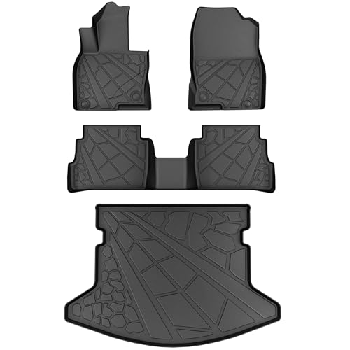 KARPAL Floor Mats for 2017-2025 Mazda CX-5, All Weather TPE Custom Fit Floor Liners Car Mats Accessories, 1st & 2nd Row & Cargo Liner - style: 2017-2025 | For Mazda CX5 | 1st & 2nd Row & Cargo