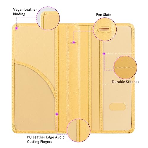 CoBak Car Registration and Insurance Holder - Vehicle Glove Box Car Organizer,Auto Truck Comparment Accessories Case with Magnetic Closure for Essential Document,Driver License,Cards - color: L-Yellow