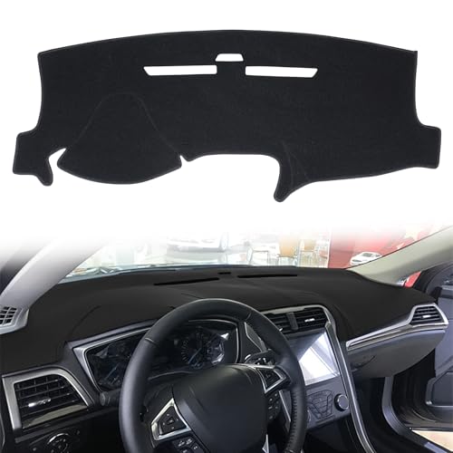 Dashboard Cover Dash Cover Mat Pad Carpet Custom Fit for Ford Fusion 2013-2020 (Black) - color: 2013-2020 Black