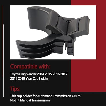 Cup Holder Insert Divider Compatible with 2014 2015 2016 2017 2018 2019 Toyota Highlander Year Cup Holder (Style C-Fit Toyota) - style: Style C-Fit Toyota