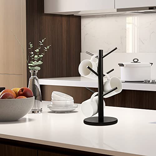 MyLifeUNIT Mug Holder Tree, Coffee Cup Holder with 6 Hooks (Black) | MyLifeUNIT - color: Black