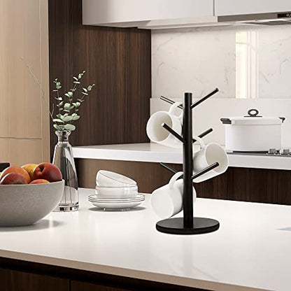 MyLifeUNIT Mug Holder Tree, Coffee Cup Holder with 6 Hooks (Black) | MyLifeUNIT - color: Black