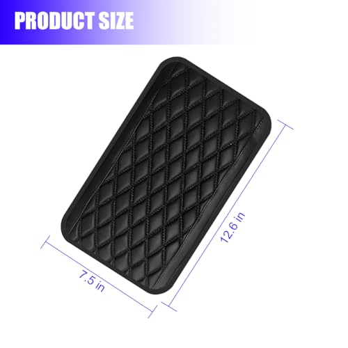 Car Center Console Cover, Scratch-Resistant Leather Vehicle Armrest Seat Storage Box Protector Cushion, Comfortable Automotive Interior Armrest Pad Mat, Universal Fit (Black)