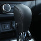 with Altima Logo Leather Gear Shift Knob Cover Protector Trim Automatic Transmission Interior Accessories for Nissan Altima 2013-2018(Not Fit 2.5SR/3.5)-Black Stitches