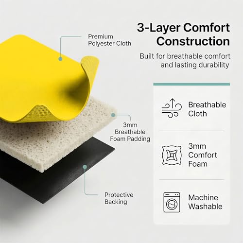 FH Group Universal Solid Bench Car Seat Cover fits Detachable Headrests– Universal Fit for Cars Trucks & SUVs (Yellow/Black) - color: Yellow